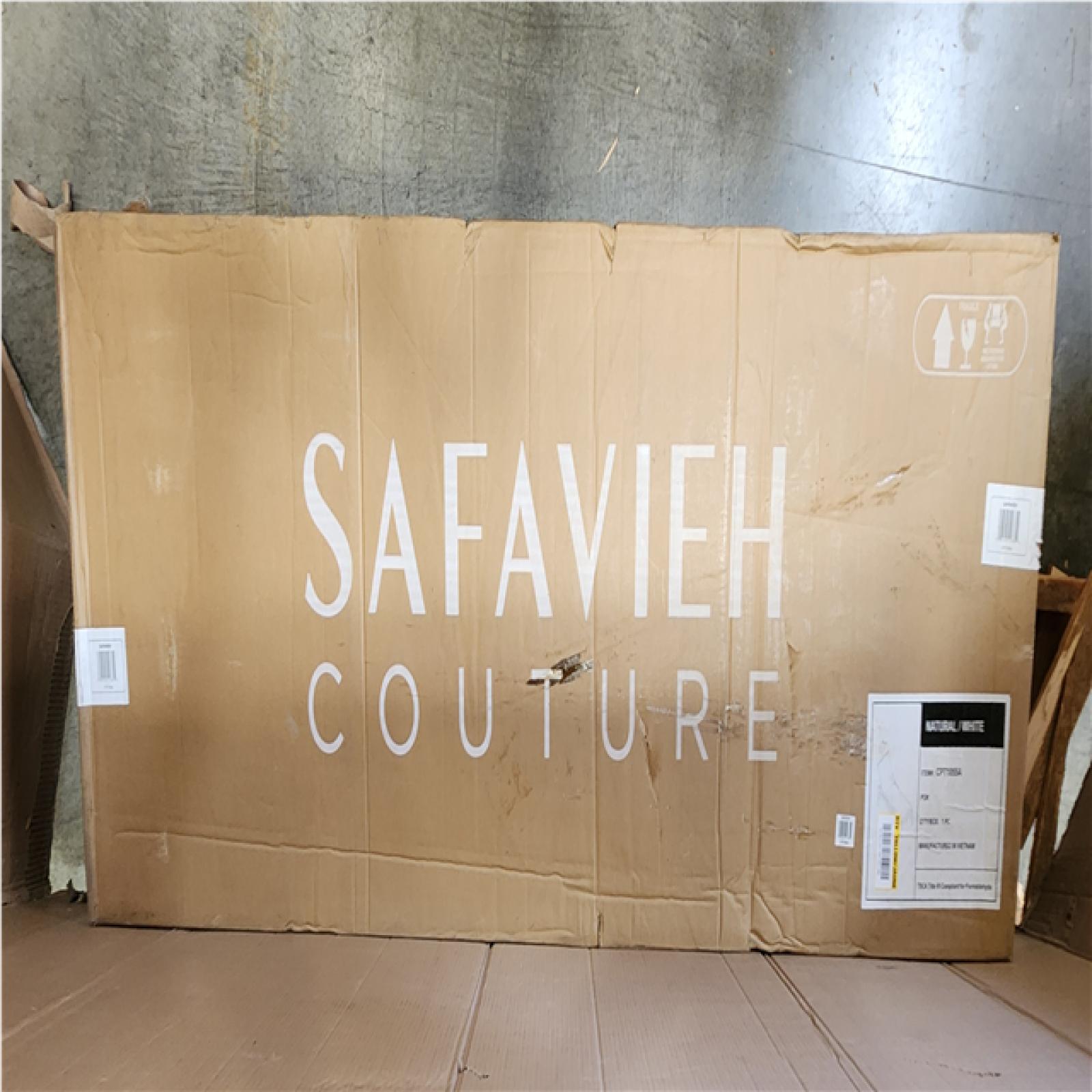 Phoenix NEW SAFAVIEH Caledonia Teak Outdoor Chaise Lounge with White Cushions