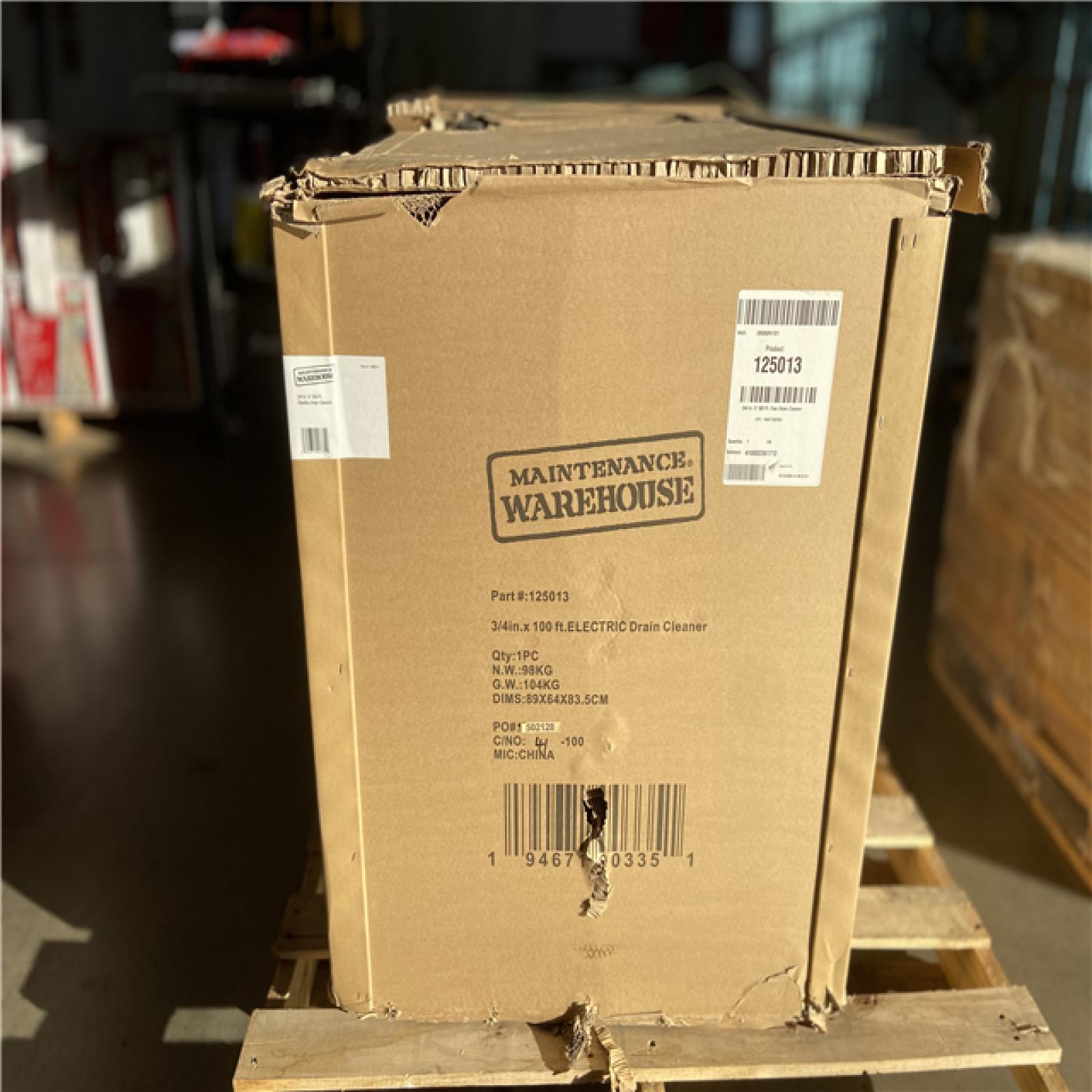 DALLAS LOCATION - Maintenance Warehouse® 3/4 In. X 100 Ft. Electric Drain Cleaner