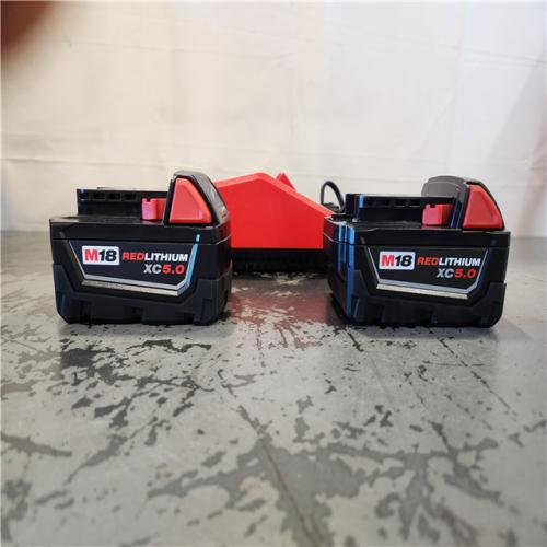 AS-IS- Milwaukee 18-Volt Lithium-Ion XC Starter Kit with Two 5.0Ah Batteries and Charger