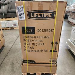 Phoenix Location NEW 14 Pack Lifetime 6 ft. Fold-in-Half Table: Almond Pallet