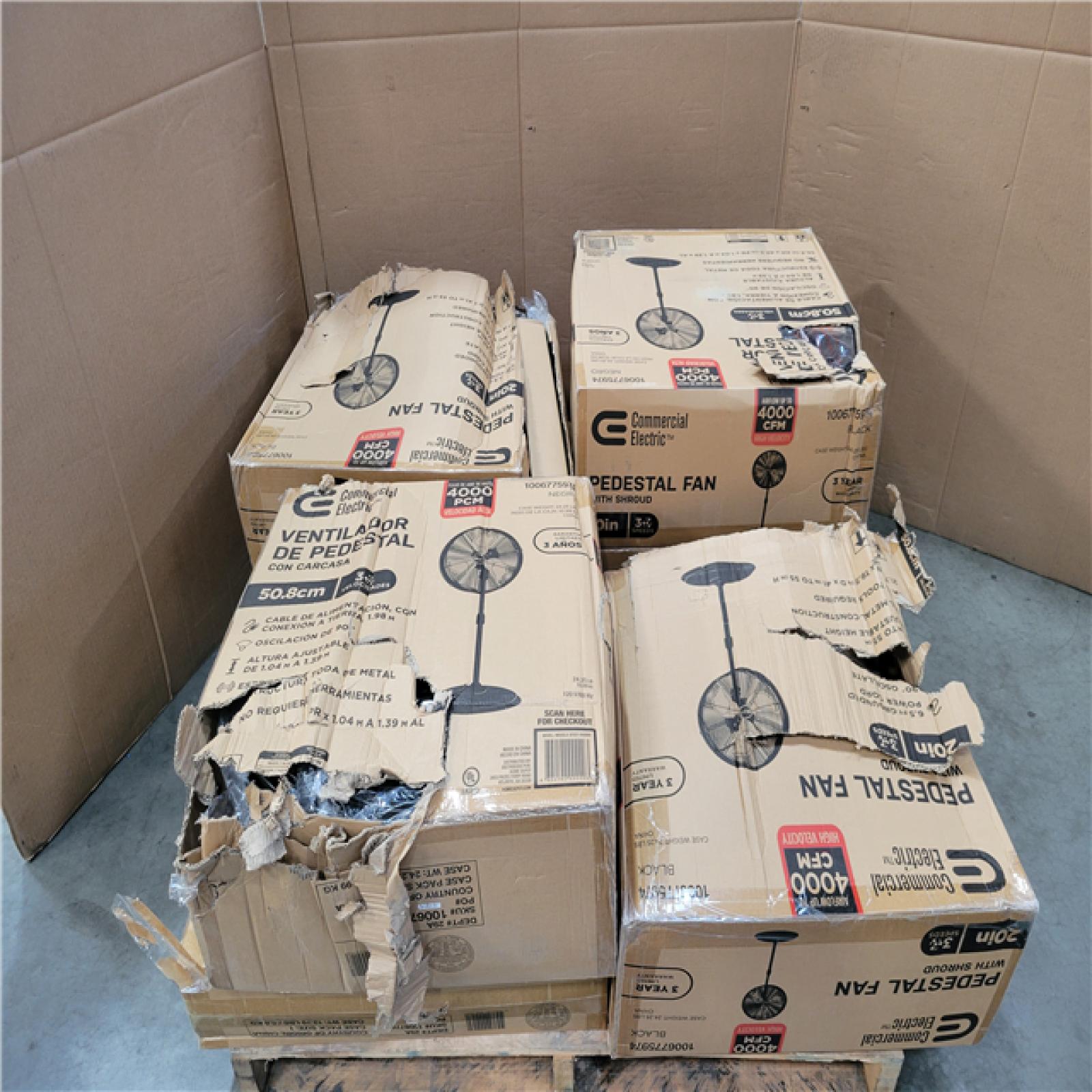 CALIFORNIA AS-IS COMMERCIAL ELECTRIC FAN PALLET