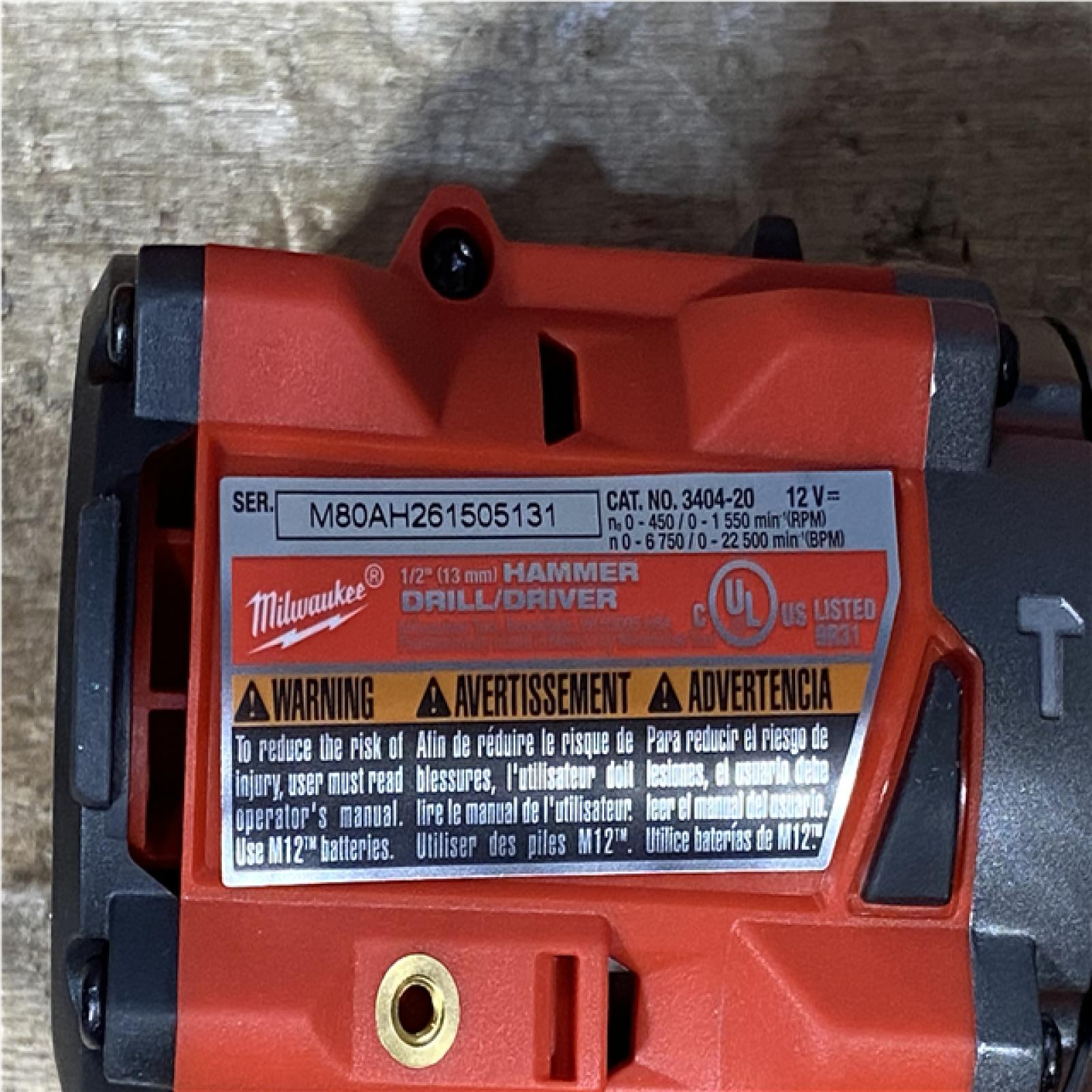 Houston Location AS-IS Milwaukee FUEL 12V Lithium-Ion Brushless Cordless 1/2 in. Hammer Drill (Tool-Only)