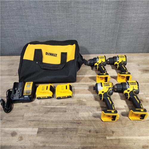 HOUSTON LOCATION - AS-IS DEWALT 4 TOOL COMBO KIT W/ (2) BATTERY & CHARGER