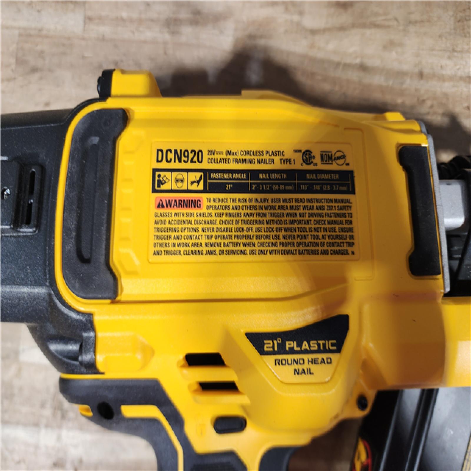 HOUSTON LOCATION - AS - IS DEWALT 20-Volt 21° Cordless Framing Nailer (Tool-Only)