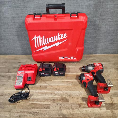 HOUSTON LOCATION - AS-IS (APPEARS LIKE NEW) Milwaukee FUEL 18V Lithium-Ion Brushless Cordless Hammer Drill and Impact Driver Combo Kit