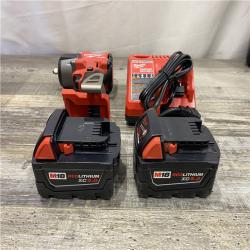 AS-IS Milwaukee FUEL 18V Lithium-Ion Brushless Cordless 3/8 in. Mid-Torque Impact Wrench with Friction Ring Kit