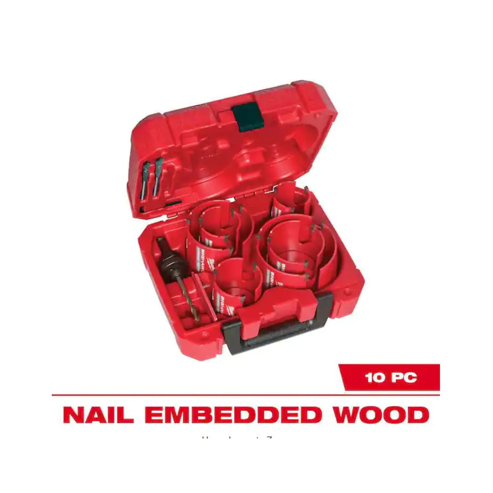 DALLAS LOCATION - Milwaukee BIG HAWG Carbide Hole Saw Kit (10-Piece) PALLET -(11 UNITS)