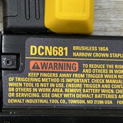 AS-IS DEWALT 20V MAX XR Lithium-Ion Cordless 18-Gauge Narrow Crown Stapler Kit