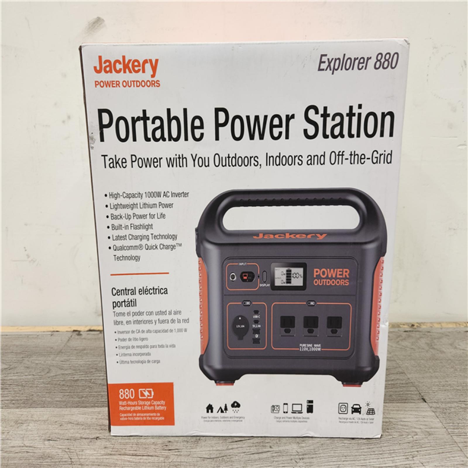 Phoenix Location NEW Jackery Explorer 880, 880Wh/1000W Model No: Explorer 880 (Sealed)