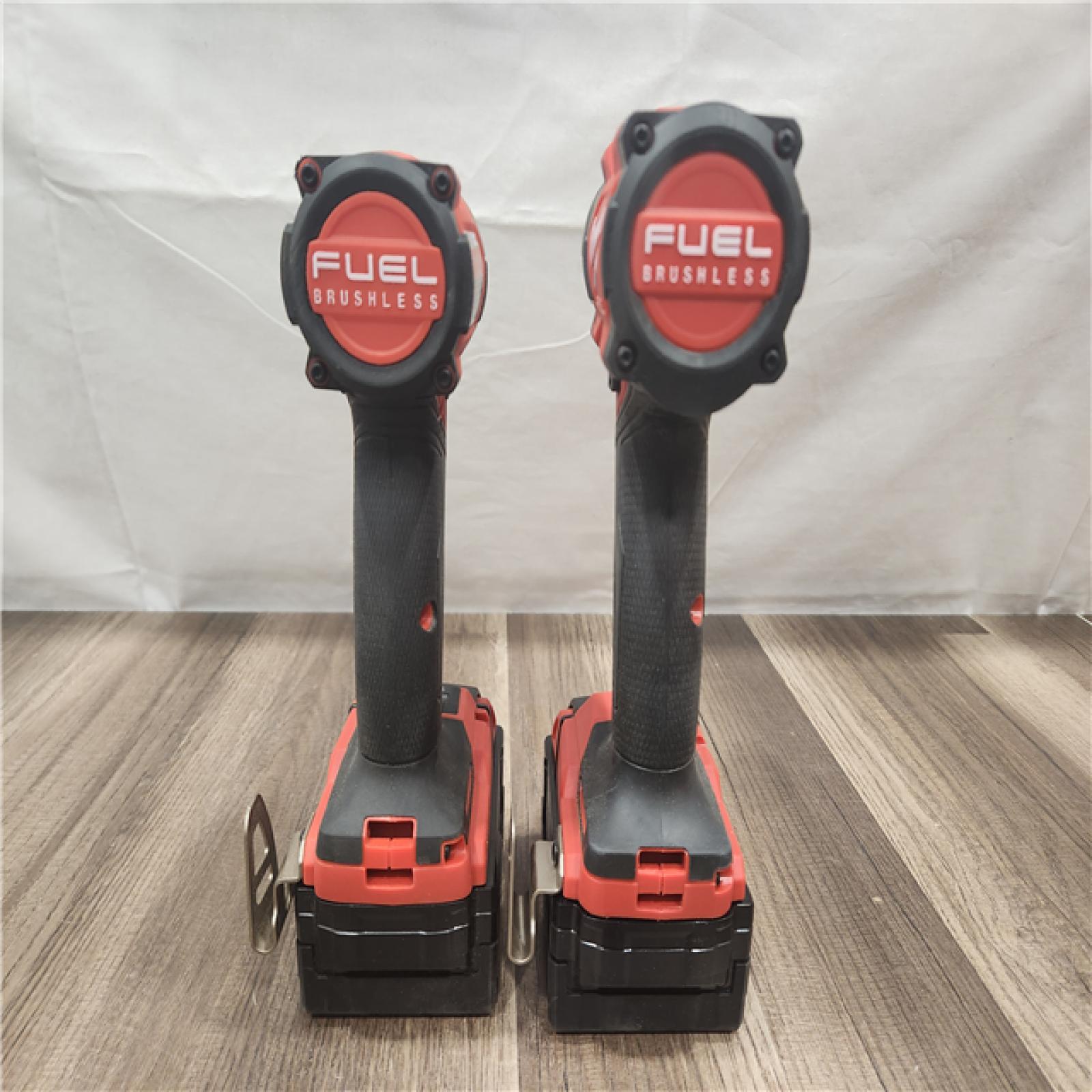 AS-IS- MILWAUKEE FUEL 18V Lithium-Ion Brushless Cordless Hammer Drill and Impact Driver Combo Kit