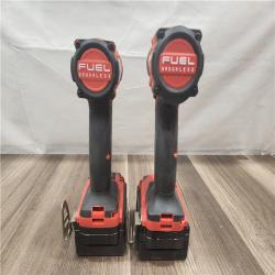 AS-IS- MILWAUKEE FUEL 18V Lithium-Ion Brushless Cordless Hammer Drill and Impact Driver Combo Kit