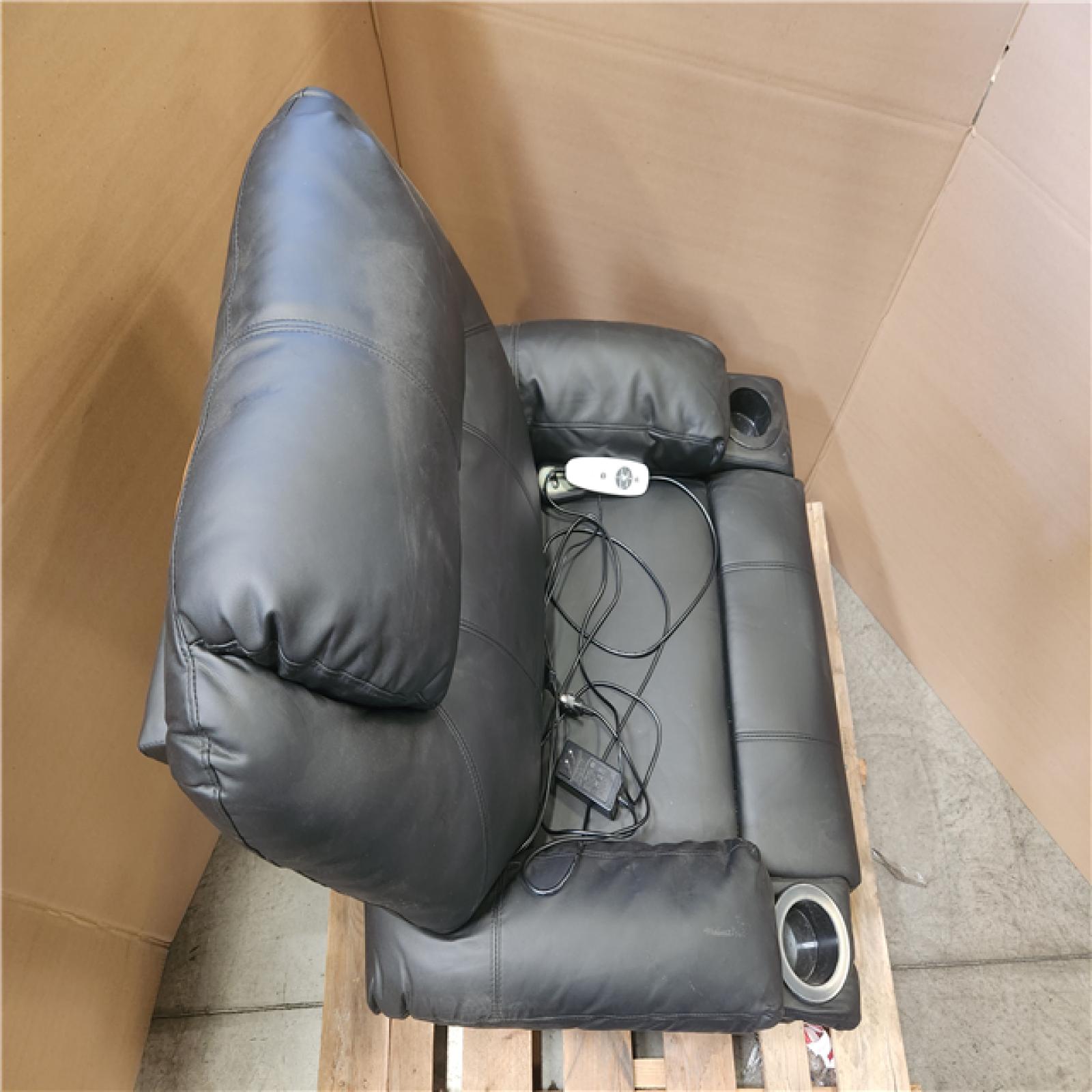 Phoenix Bestier 35 in. W Black Power Lift Recliner Chair with 8-Point Massage and Heating Living Room Chair with Pillow and Side Pockets