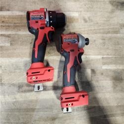 HOUSTON LOCATION - AS-IS Milwaukee M18 18V Lithium-Ion Brushless Cordless Compact Drill/Impact Combo Kit (2-Tool) W/(2) 2.0 Ah Batteries  Charger & Bag