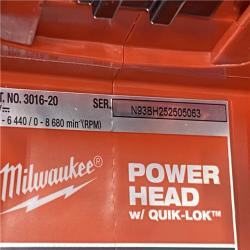AS-IS Milwaukee FUEL 18V Brushless Cordless Battery Powered QUIK-LOK Power Head with Attachment Capability (Tool-Only)