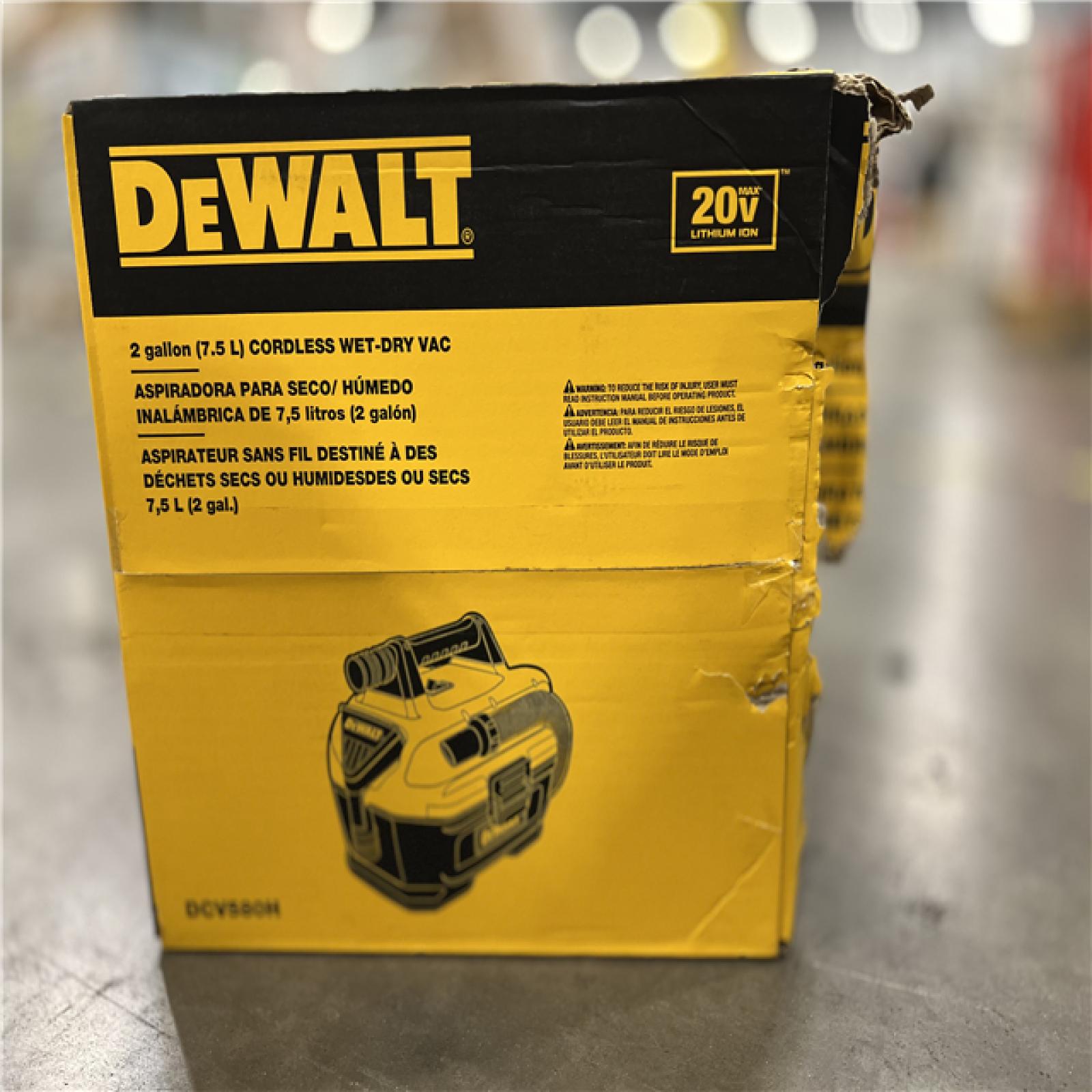 NEW! - DEWALT 2 Gal. MAX Cordless Wet/Dry Vacuum (Tool Only)