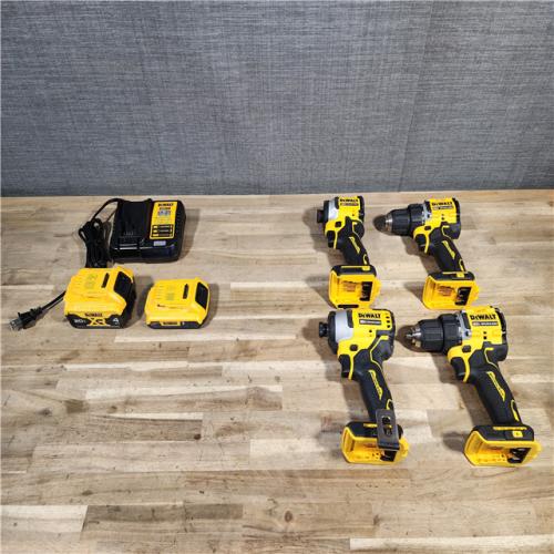 HOUSTON LOCATION - AS-IS DEWALT 4 TOOL COMBO KIT W/ (2) BATTERY & CHARGER