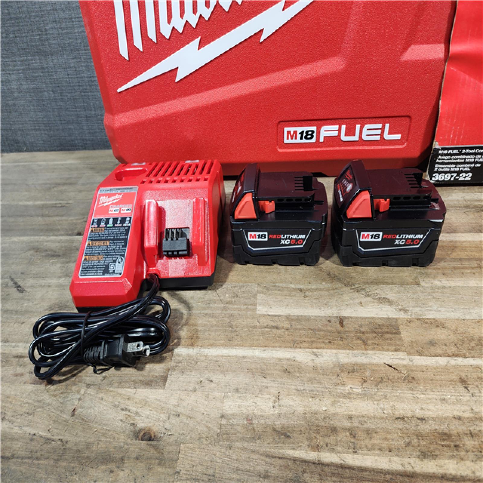 HOUSTON LOCATION - AS-IS (APPEARS LIKE NEW) Milwaukee FUEL 18V Lithium-Ion Brushless Cordless Hammer Drill and Impact Driver Combo Kit