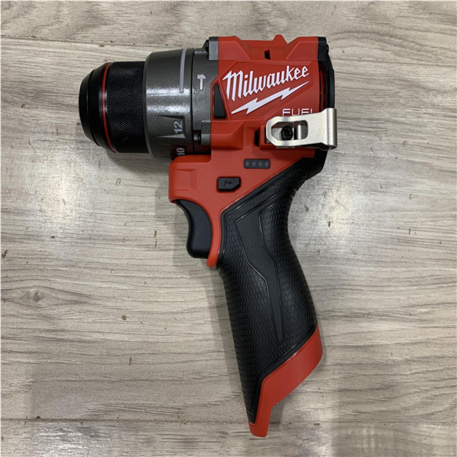AS-IS Milwaukee FUEL 12V Lithium-Ion Brushless Cordless 1/2 in. Hammer Drill (Tool-Only)