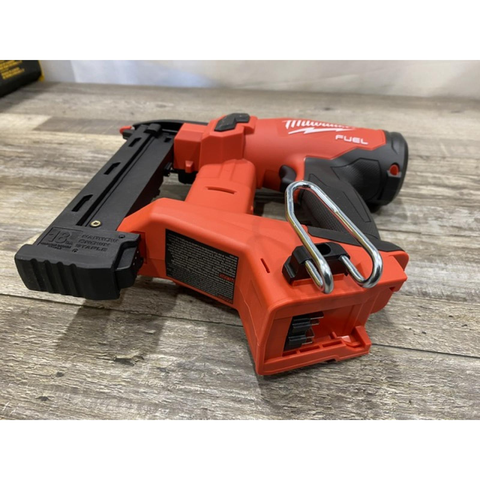 AS-IS Milwaukee FUEL 18-Volt Lithium-Ion Brushless Cordless 18-Gauge 1/4 in. Narrow Crown Stapler (Tool-Only)