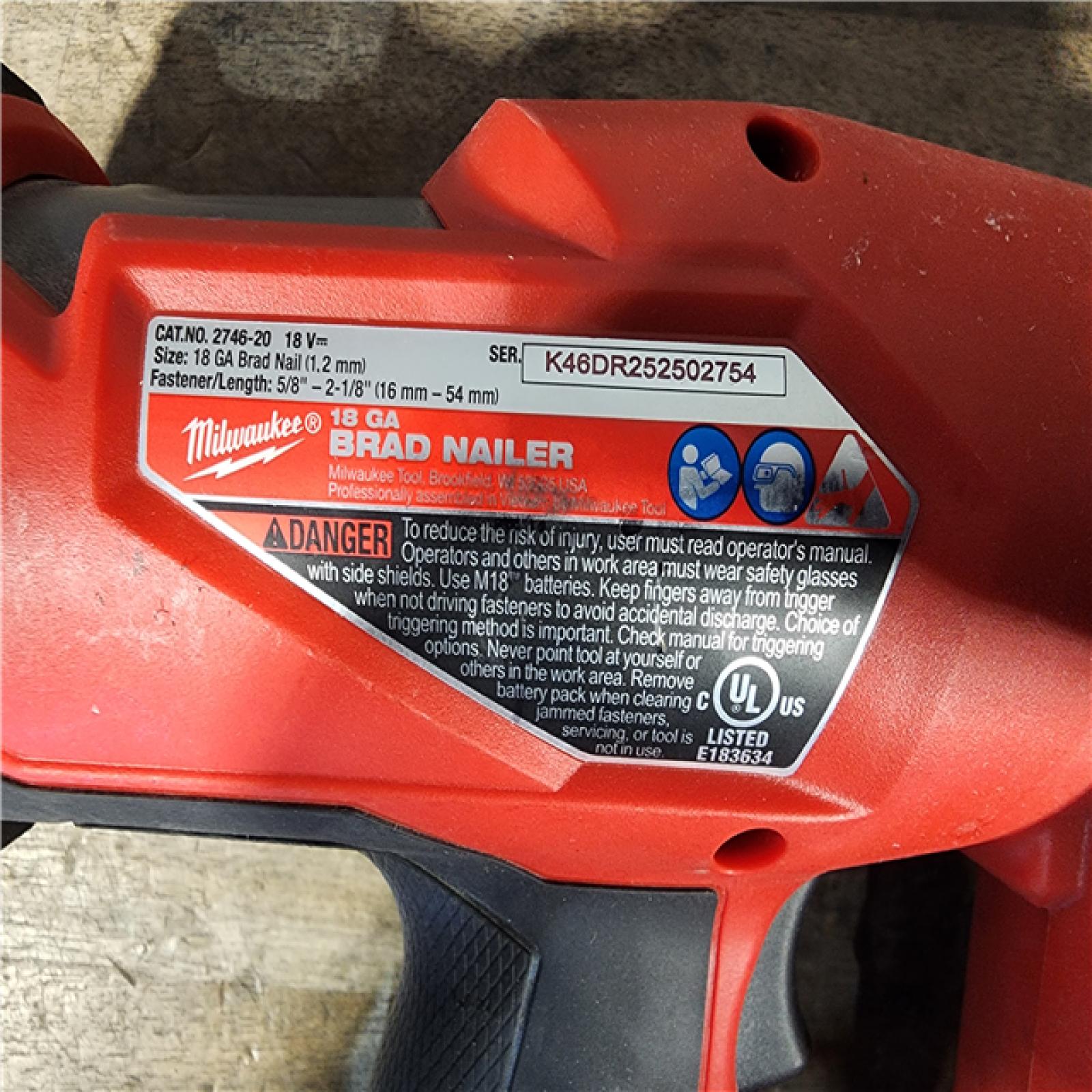 HOUSTON LOCATION - AS-IS Milwaukee M18 FUEL 18 Gauge Brad Nailer (TOOL ONLY)