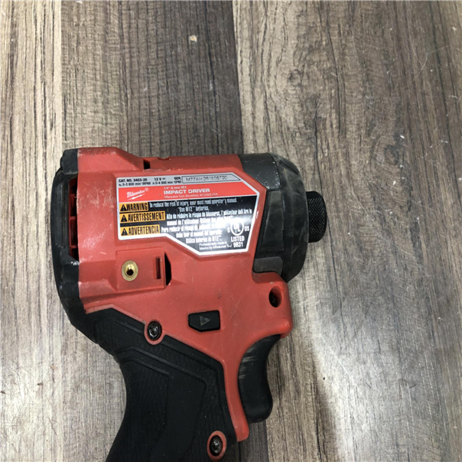 AS-IS Milwaukee FUEL 12V Lithium-Ion Brushless Cordless 1/4 in. Hex Impact Driver (Tool-Only)