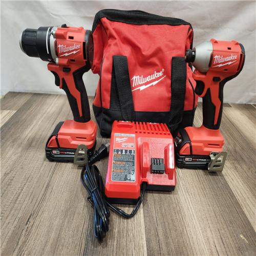 AS-IS- Milwaukee M18 Compact Brushless 2-Tool Combo Kit