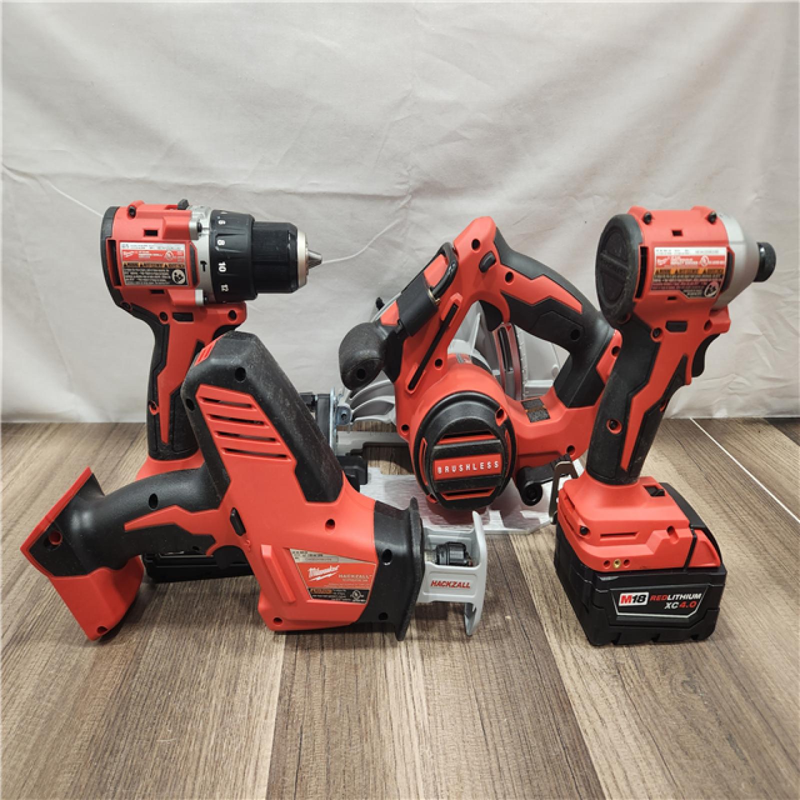 AS-IS- Milwaukee M18 4-Tool Combo Kit