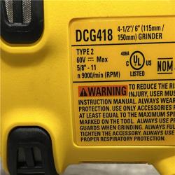 AS-IS DEWALT FLEXVOLT 60V MAX Cordless Brushless 4.5 in. to 6 in. Small Angle Grinder with Kickback Brake (Tool Only)