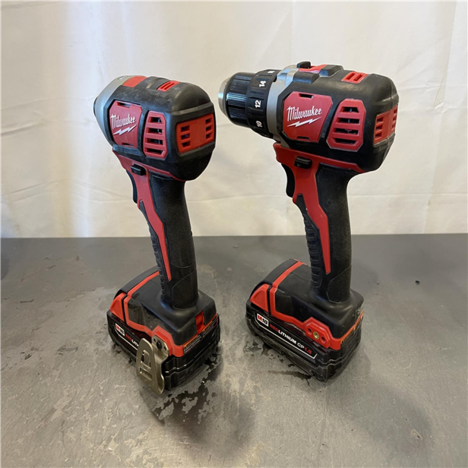 AS-IS - Milwaukee M18 18V Lithium-Ion Cordless Drill Driver/Impact Driver Combo Kit (2-Tool)