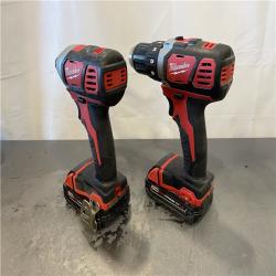 AS-IS - Milwaukee M18 18V Lithium-Ion Cordless Drill Driver/Impact Driver Combo Kit (2-Tool)