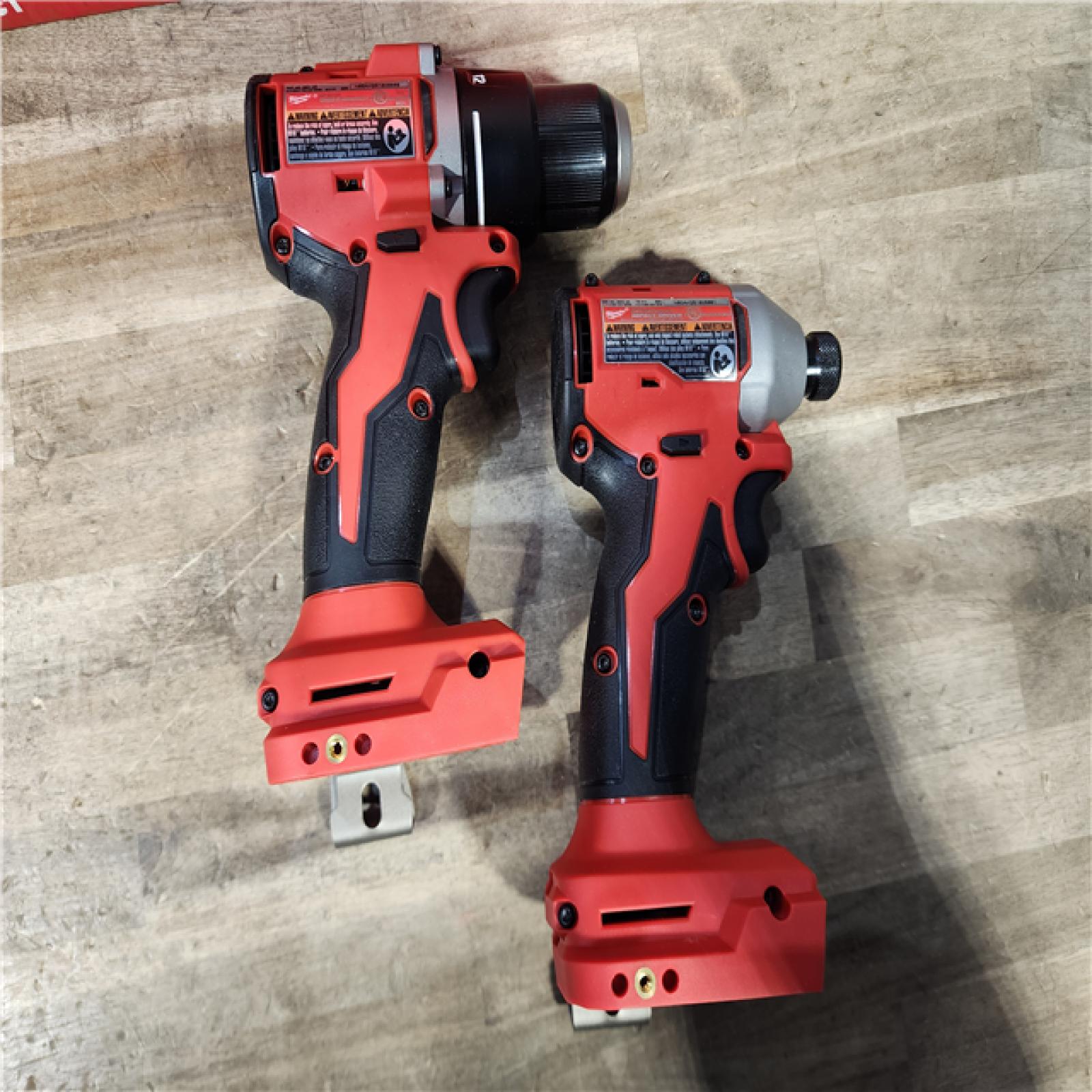 HOUSTON LOCATION - AS-IS Milwaukee M18 18V Lithium-Ion Brushless Cordless Compact Drill/Impact Combo Kit (2-Tool) W/(2) 2.0 Ah Batteries  Charger & Bag