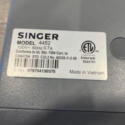 AS-IS SINGER 4452 Heavy Duty Sewing Machine