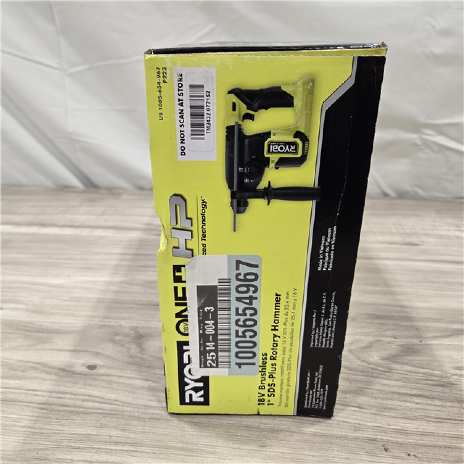 NEW! - RYOBI 18V ONE+ HP Brushless Cordless SDS Rotary Hammer (Tool-Only)