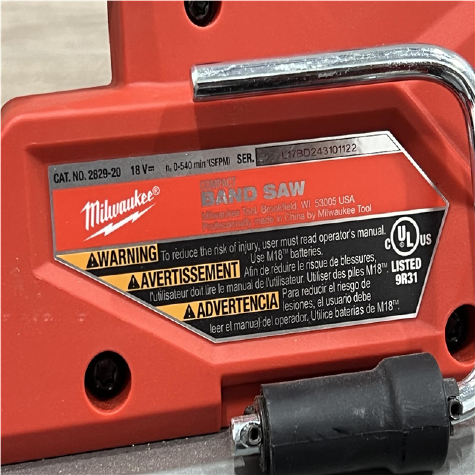 AS-IS Milwaukee FUEL 18V Lithium-Ion Brushless Cordless Compact Bandsaw (Tool-Only)