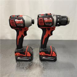 AS-IS - Milwaukee M18 18V Lithium-Ion Cordless Drill Driver/Impact Driver Combo Kit (2-Tool)