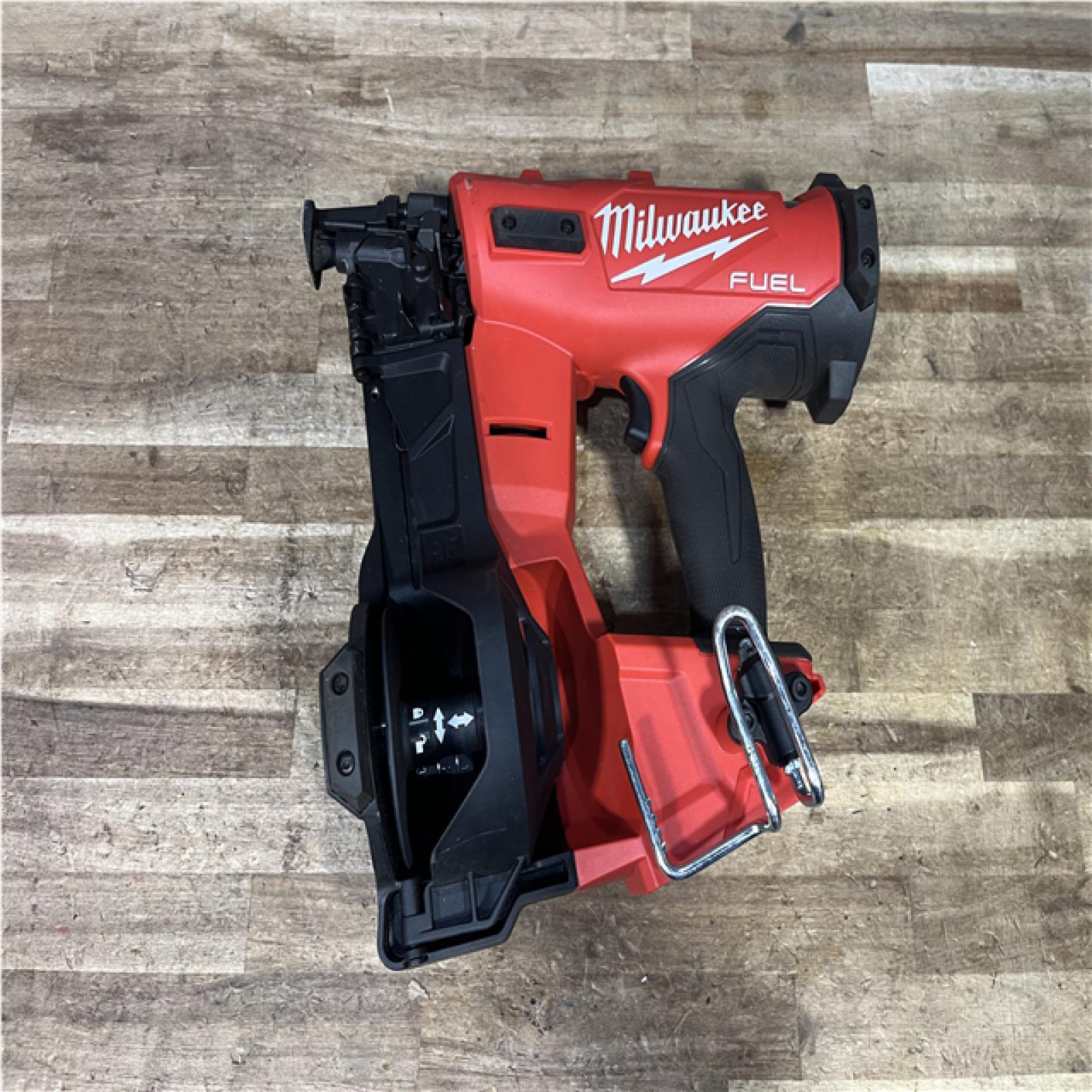 Houston Location AS-IS Milwaukee FUEL 18-Volt Lithium-Ion Brushless Cordless Coil Roofing Nailer (Tool Only)