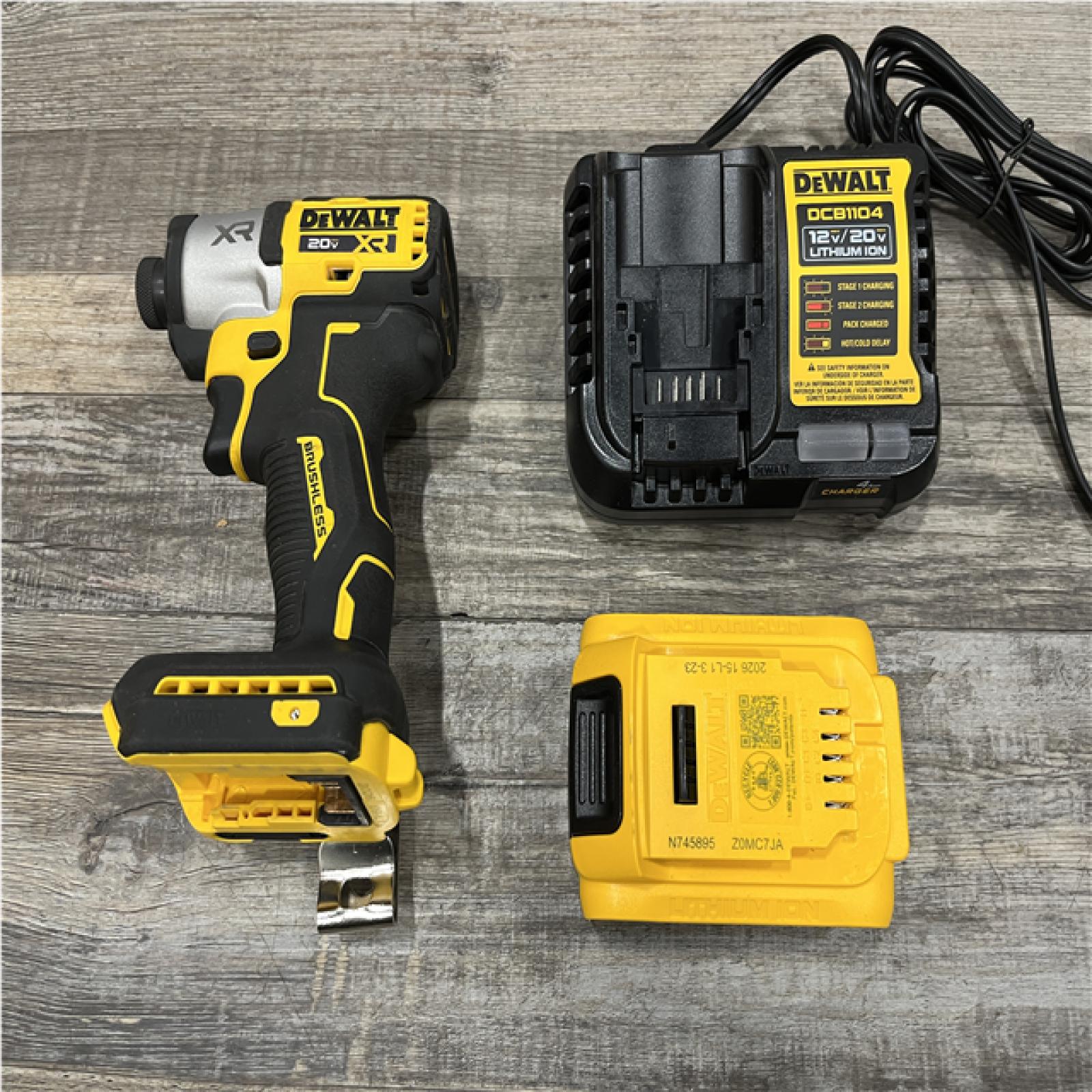 AS-IS DEWALT 20-Volt Maximum XR Lithium-Ion Cordless Brushless 1/4 in. 3-Speed Impact Driver Kit