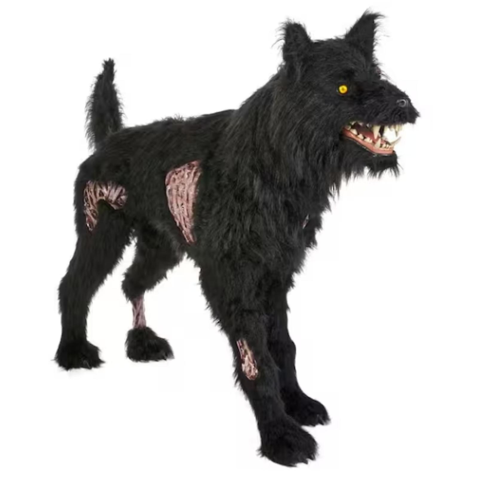 DALLAS LOCATION- AS-IS Home Accents Holiday 5.5 ft. Gruesome Grounds Animated LED Fear Valley Wolf H8