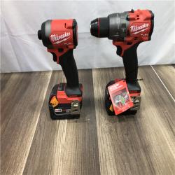 AS-IS Milwaukee FUEL 18V Lithium-Ion Brushless Cordless Hammer Drill and Impact Driver Combo Kit
