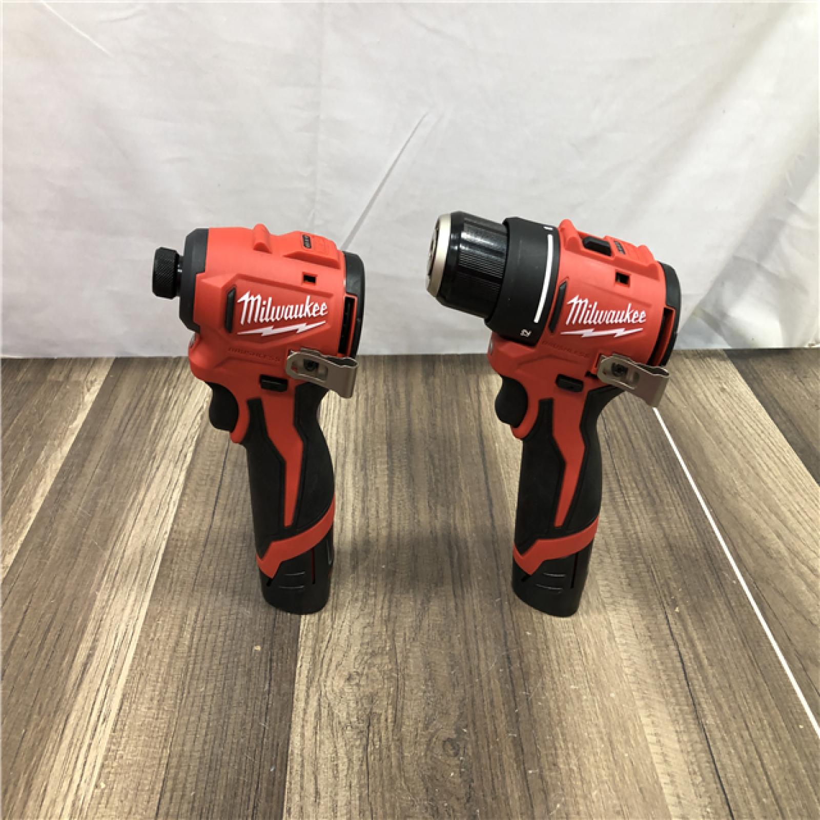 AS-IS Milwaukee M12 12-Volt Lithium-Ion Brushless Cordless Subcompact Drill and Impact Driver Combo Kit