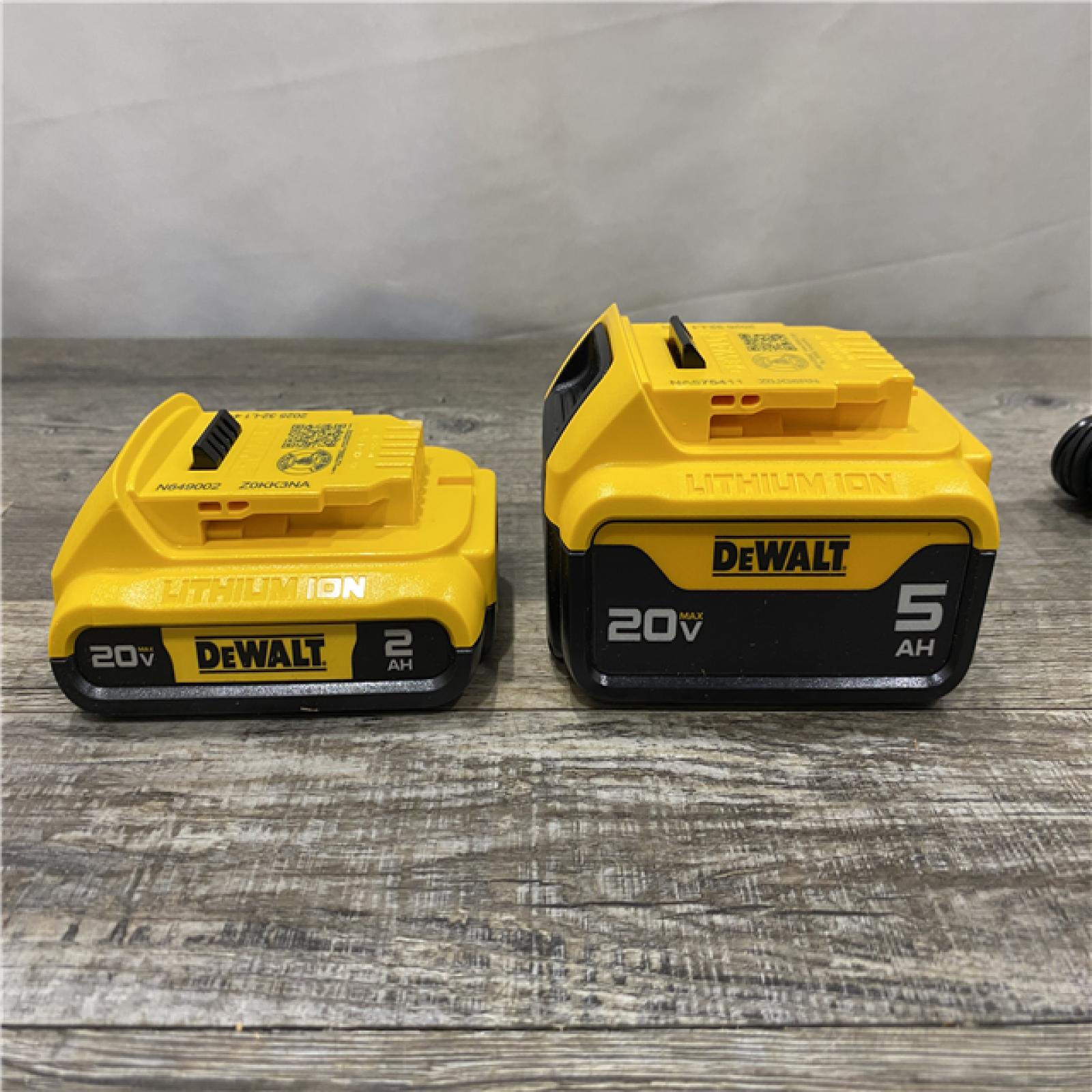 AS-IS DEWALT 20V MAX Lithium-Ion Battery Kit with 5.0Ah and 2.0Ah Battery and Charger
