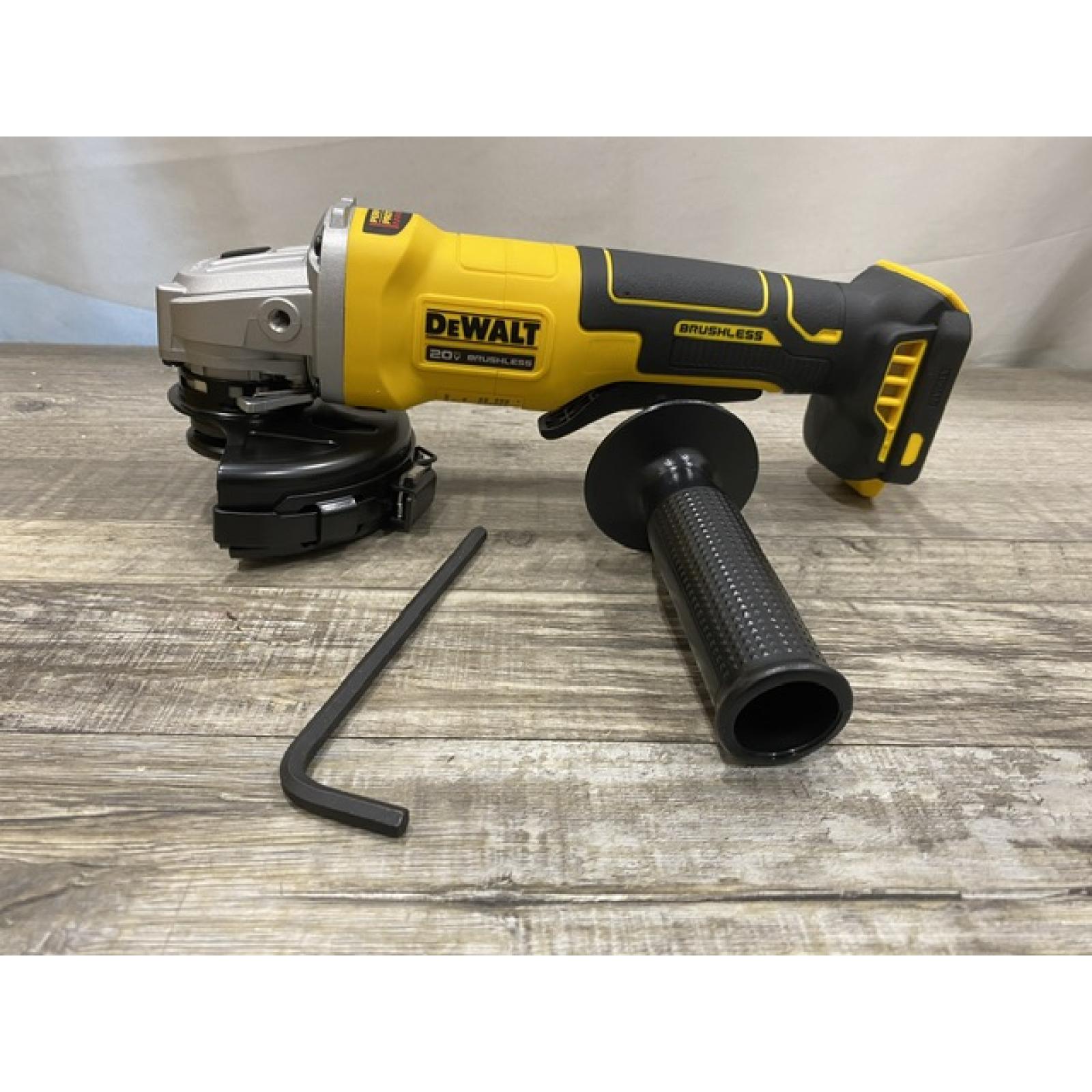 AS-IS DEWALT 20V MAX Cordless Brushless 4-1/2 in. Angle Grinder with Paddle Switch (Tool Only)