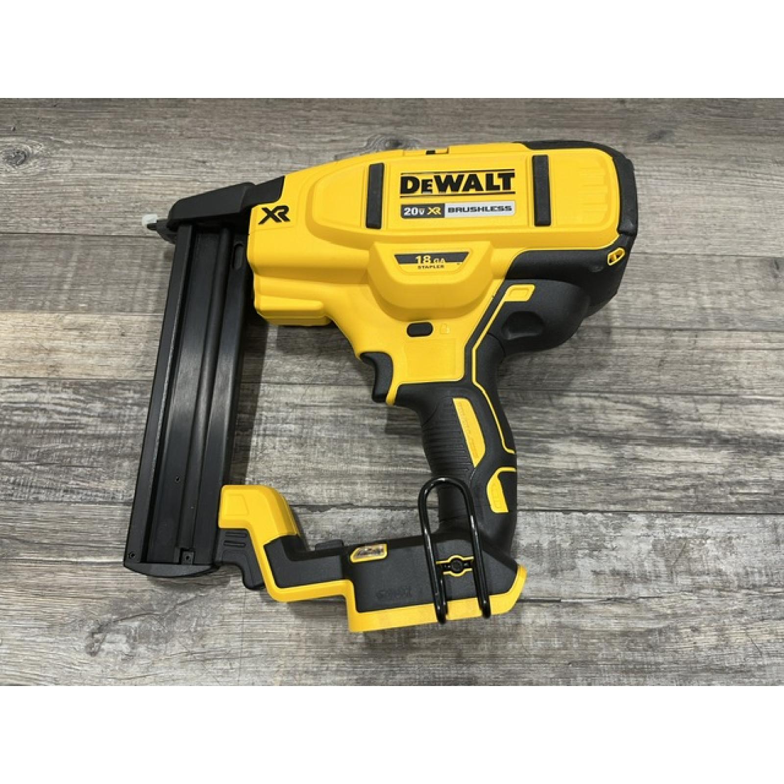 AS-IS DEWALT Cordless 18-Gauge Narrow Crown Stapler (Tool Only)