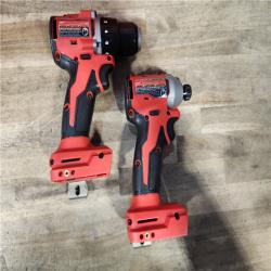 HOUSTON LOCATION - AS-IS Milwaukee M18 18V Lithium-Ion Brushless Cordless Compact Drill/Impact Combo Kit (2-Tool) W/(2) 2.0 Ah Batteries  Charger & Bag