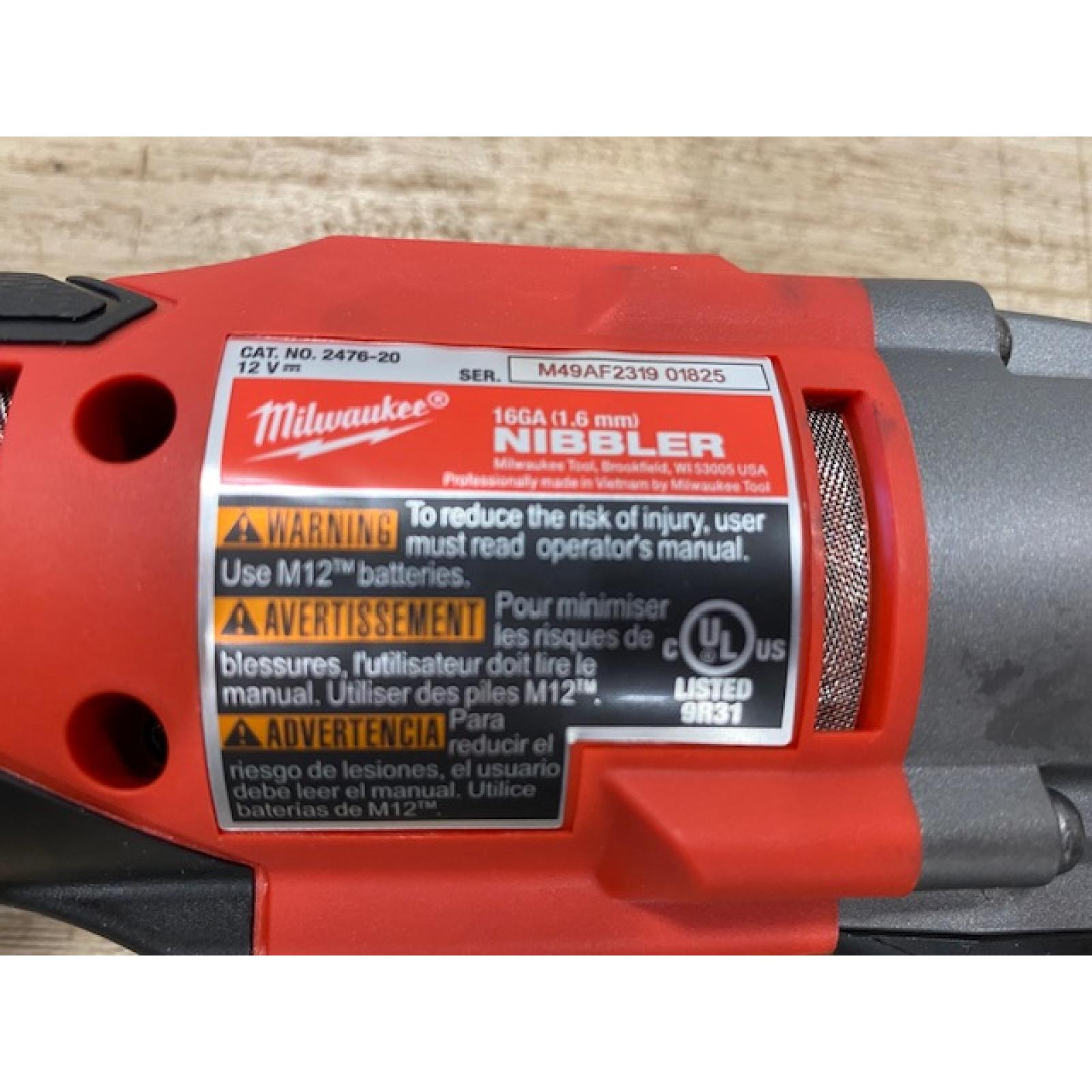 AS-IS Milwaukee FUEL 12-Volt Lithium-Ion Brushless Cordless 16-Gauge Variable Speed Nibbler (Tool-Only)