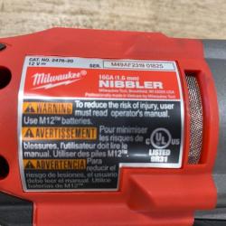 AS-IS Milwaukee FUEL 12-Volt Lithium-Ion Brushless Cordless 16-Gauge Variable Speed Nibbler (Tool-Only)