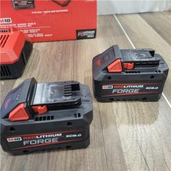 AS-IS  Milwaukee M18 18-Volt Lithium-Ion REDLITHIUM FORGE Starter Kit with Two XC 8.0 Ah Battery and Dual Bay Rapid Charger