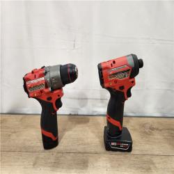 AS-IS- Milwaukee 12V Brushless Hammer Drill and Impact Driver Combo Kit