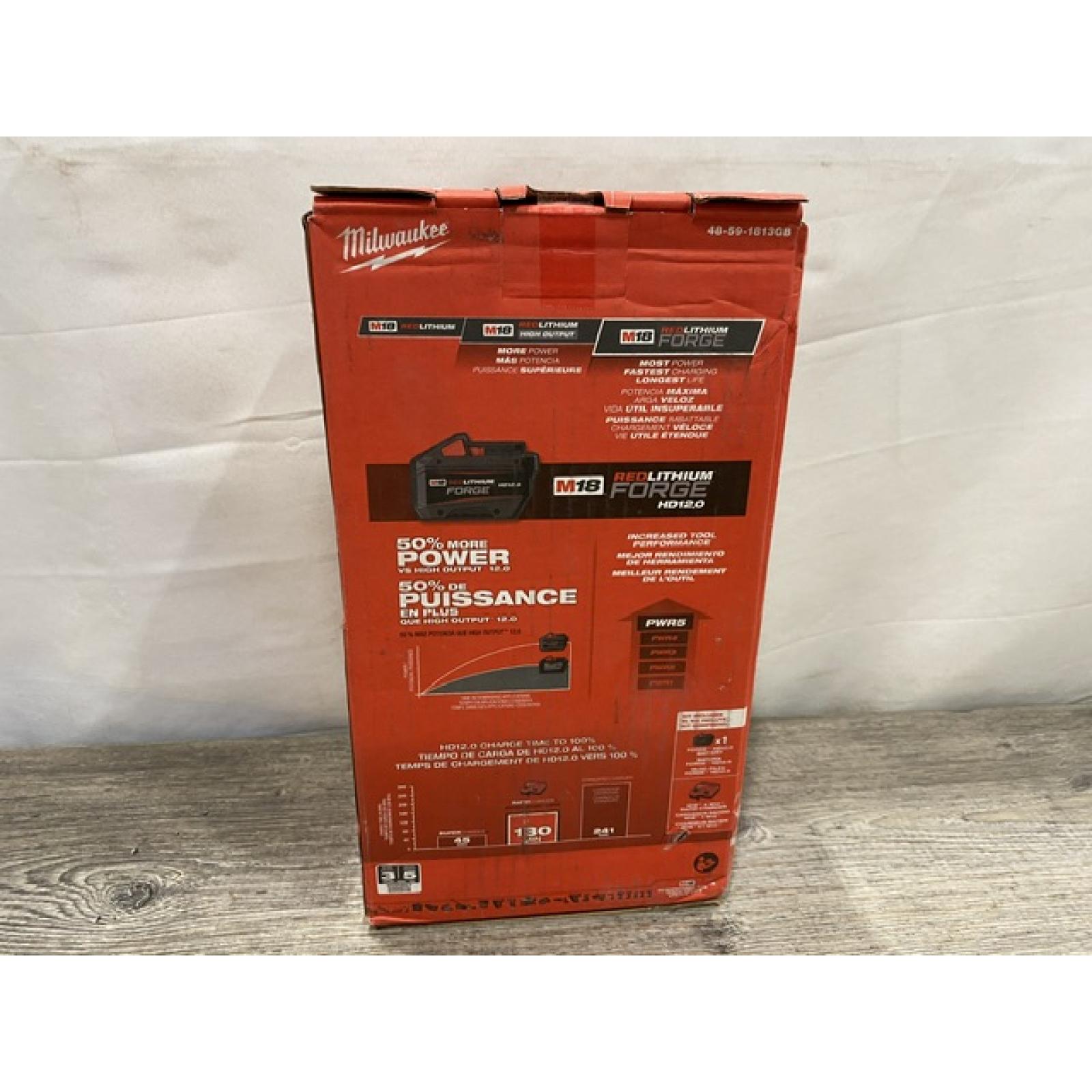 NEW - Milwaukee 18-Volt Lithium-Ion REDLITHIUM FORGE Starter Kit with 12. 0Ah Battery and Charger