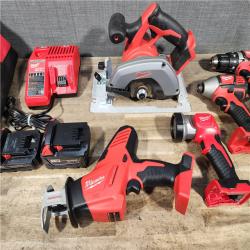 HOUSTON LOCATION - AS-IS MILWAUKEE 5 TOOL COMBO KIT W/ (2) BATTERY & CHARGER